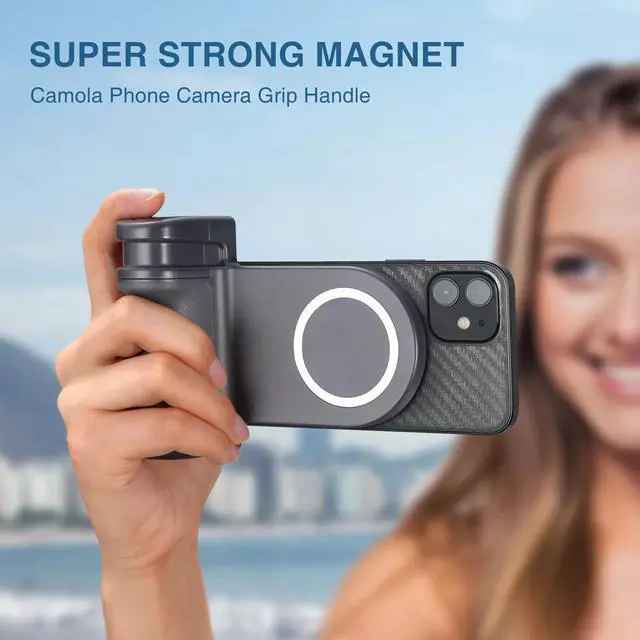 Alt view image 3 of 7 - Magnetic Camera Handle Phone Holder Mount With Bluetooth Shutter Remote Control