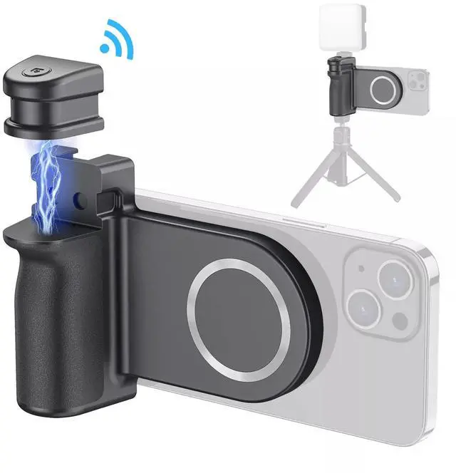 Main image of Magnetic Camera Handle Phone Holder Mount With Bluetooth Shutter Remote Control