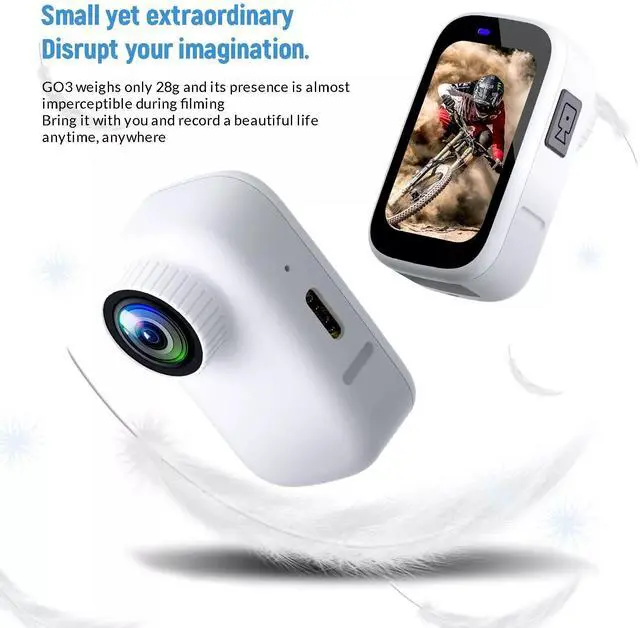 Alt view image 2 of 7 - Sport Action Camera 4K HD Wireless Camera Mini Portable Body Camera Audio DVR 4K Camera + 64GB Card