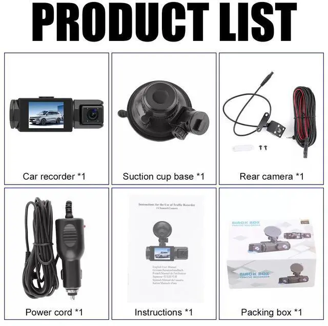 Alt view image 7 of 7 - 2024 WiFi Dash Cam Pro Car Camera Recorder Dual Front Rear HD 1080P Night Vision