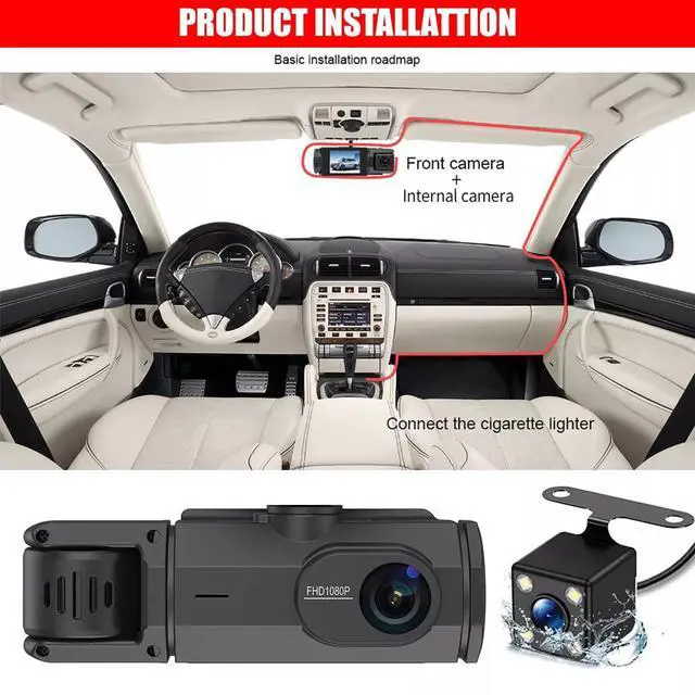 Alt view image 6 of 7 - 2024 WiFi Dash Cam Pro Car Camera Recorder Dual Front Rear HD 1080P Night Vision
