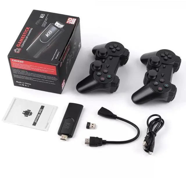 Alt view image 7 of 7 - TV Game Stick Console Wireless Gamepad Built-in 64GB 40000+ Video Games 4K HDMI