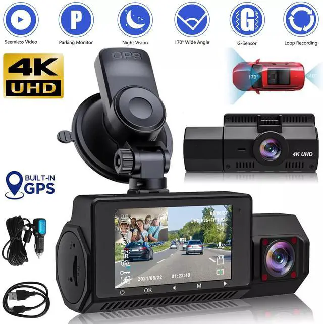 Main image of 4K Dual Dash Cam Car DVR Camera GPS Video Recorder Parking Monitor Night Vision
