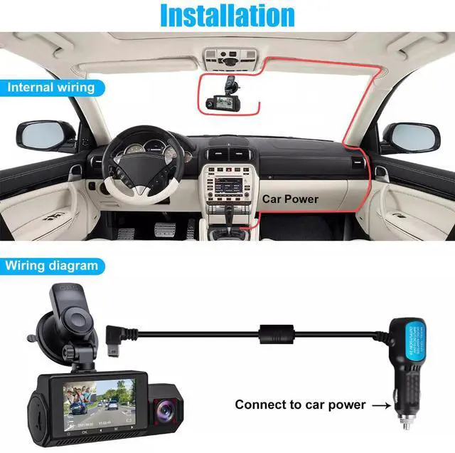 Alt view image 2 of 7 - 4K Dual Dash Cam Car DVR Camera GPS Video Recorder Parking Monitor Night Vision