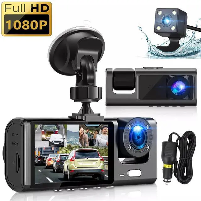 Main image of FHD 1080P Dash Camera Car DVR Front/Rear/Inside Recorder G-sensor Night Vision