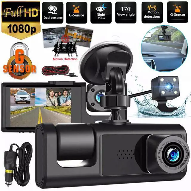 Alt view image 4 of 7 - FHD 1080P Dash Camera Car DVR Front/Rear/Inside Recorder G-sensor Night Vision