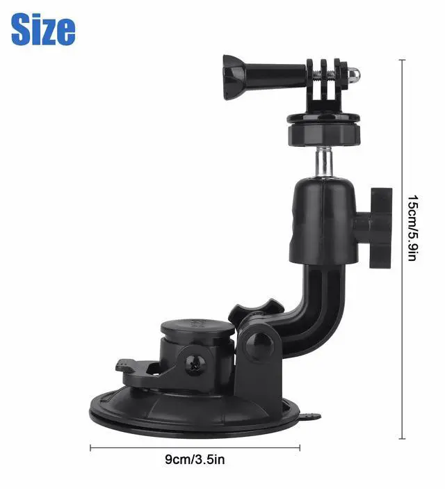 Alt view image 7 of 7 - 360° Suction Cup Car Holder Mount Cradle for GoPro Hero 10 9 8 7 DJI OSMO Camera