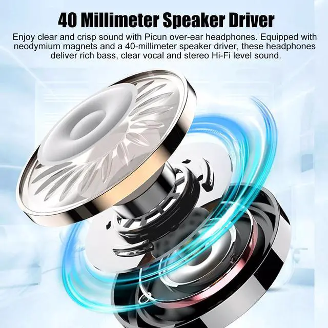 Alt view image 3 of 7 - Wired Over-Ear Headphone 3.5mm Foldable Music Earphone for Smartphone Computers