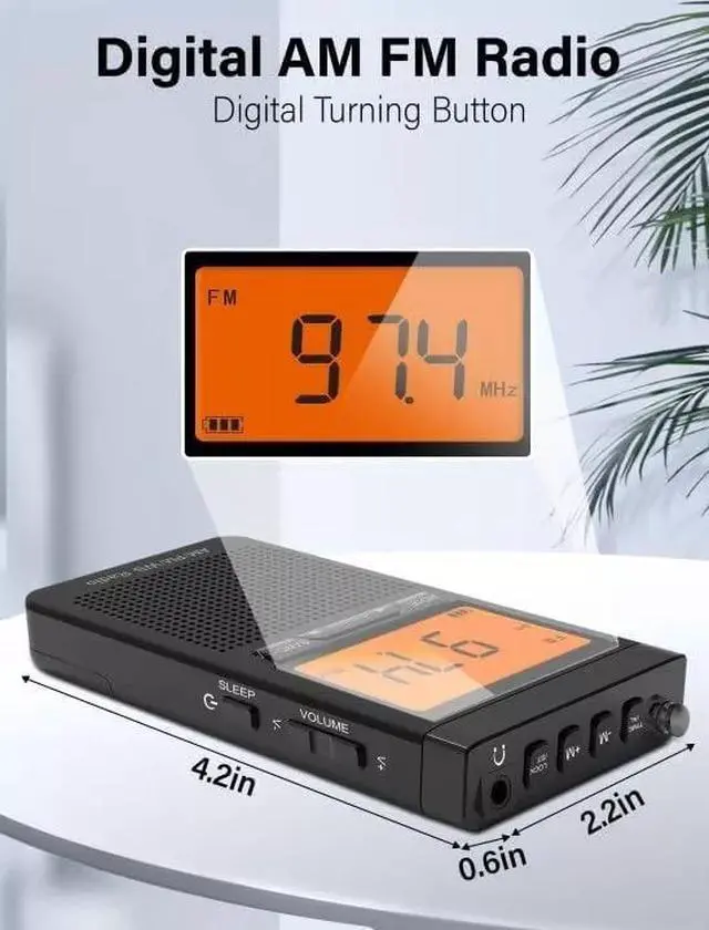 Alt view image 3 of 6 - AM FM Portable Radio Personal Radio with Excellent Reception Battery Operated