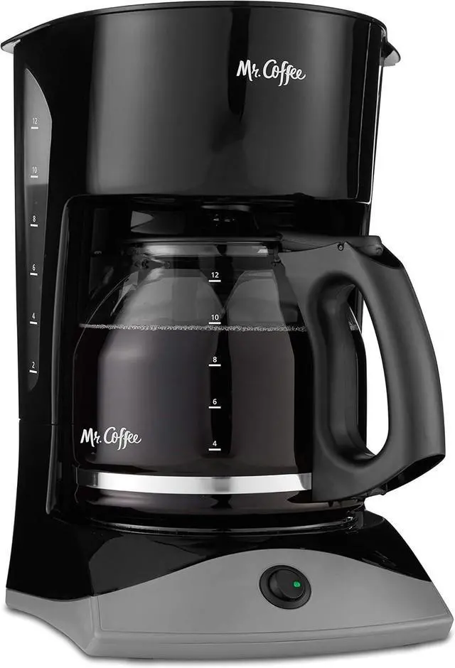 Main image of Mr. Coffee Black Coffee Maker, 12 Cups, with Auto Pause and Glass Carafe, Perfect for Home and Office Use