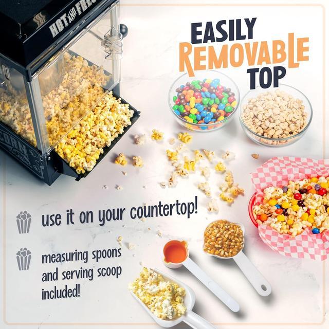 Alt view image 5 of 6 - Nostalgia Popcorn Maker Machine - Professional Cart With 2.5 Oz Kettle Makes Up to 10 Cups - Vintage Popcorn Machine