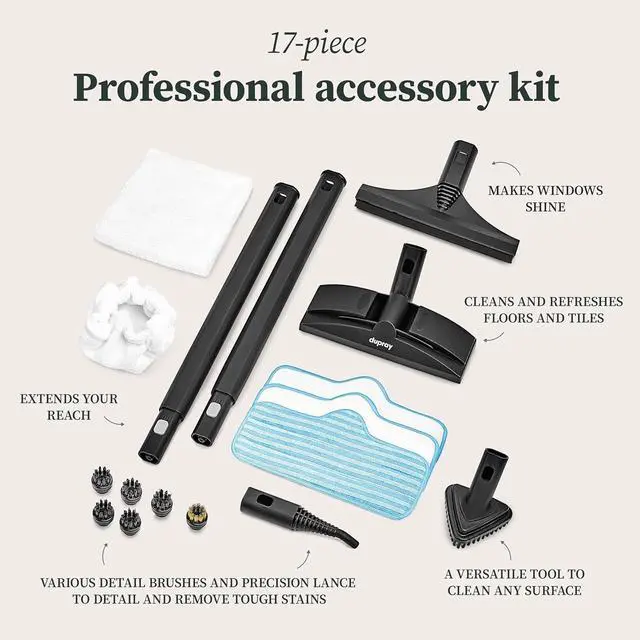 Alt view image 2 of 7 - Dupray Neat Steam Cleaner Powerful Multipurpose Portable Steamer for Floors, Cars, Tiles Grout Cleaning Chemical Free