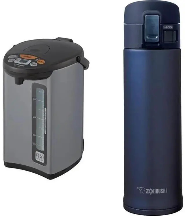Alt view image 3 of 5 - Zojirushi CD-WCC30 Micom Water Boiler and Warmer (101 oz, Silver Dark Brown)