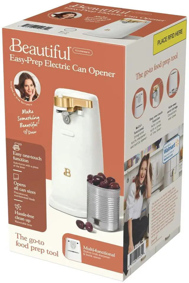 Alt view image 7 of 7 - Beautiful Easy-Prep Electric Can Opener, White Icing by Drew Barrymore