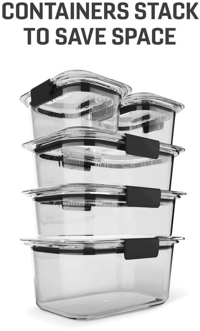 Alt view image 6 of 7 - Rubbermaid Brilliance 10-Piece Set, Leak-Proof and Clear Food Storage Containers