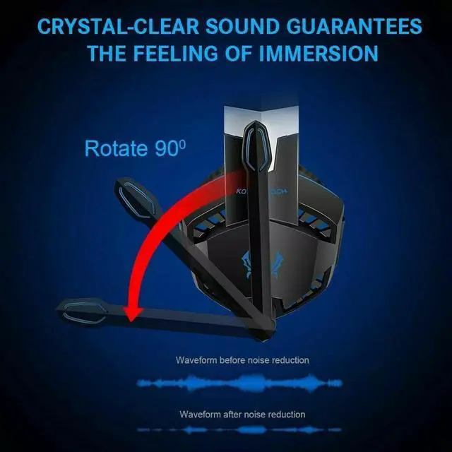Alt view image 4 of 7 - 3.5mm Gaming Headset Mic LED Headphones Stereo Bass Surround For PC PS4 Xbox ONE