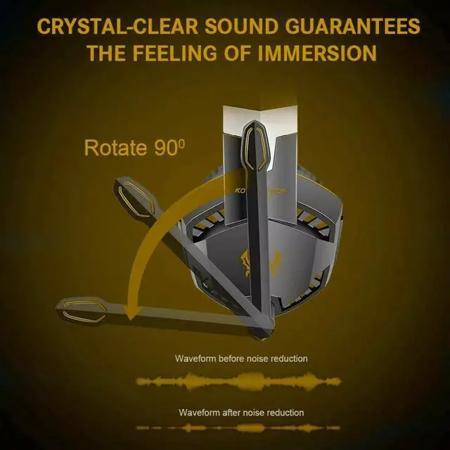 Alt view image 4 of 7 - For PC PS4 3.5mm Gaming Headset Xbox one Headphone with RGB Surround Sound Mic