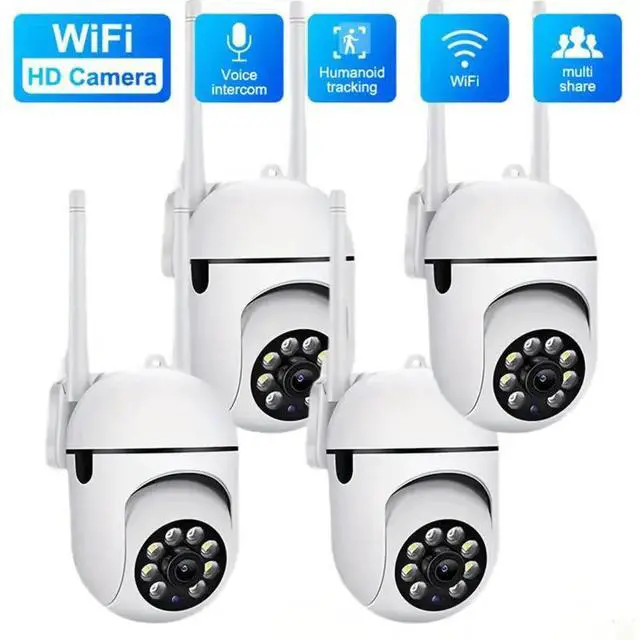 Alt view image 2 of 7 - 4pcs WiFi Security Camera, YI Smart/YI IoT APP, 1080P Ultra HD Dome Camera With PTZ Technology, Wall Hanging, App Control, Audio Motion Alerts, LED Night Vision, Outdoor Use, Non-Waterproof, With USB