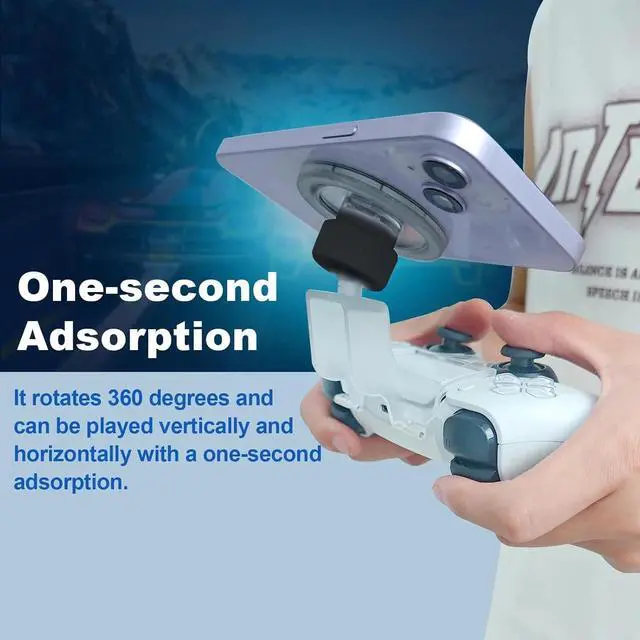 Alt view image 5 of 7 - Smartphone holder For PS5 controller smartphone holder iOS / Android compat