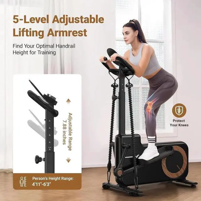 Alt view image 2 of 7 - MERACH Hyper-Quiet Magnetic Elliptical Machine Driving System 16 Levels For home