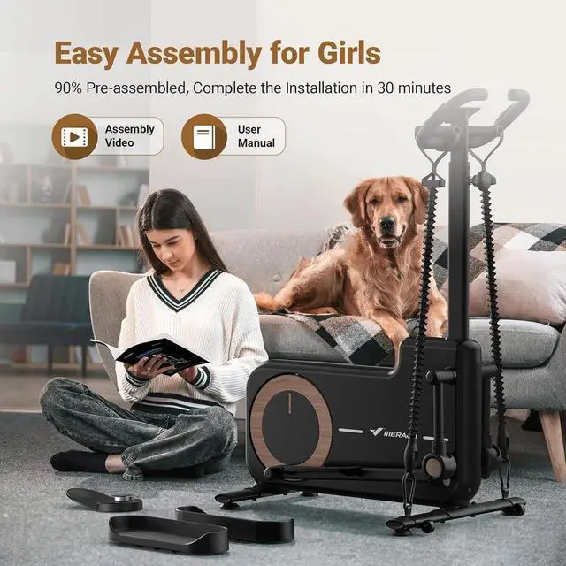 Alt view image 3 of 7 - MERACH Hyper-Quiet Magnetic Elliptical Machine Driving System 16 Levels For home