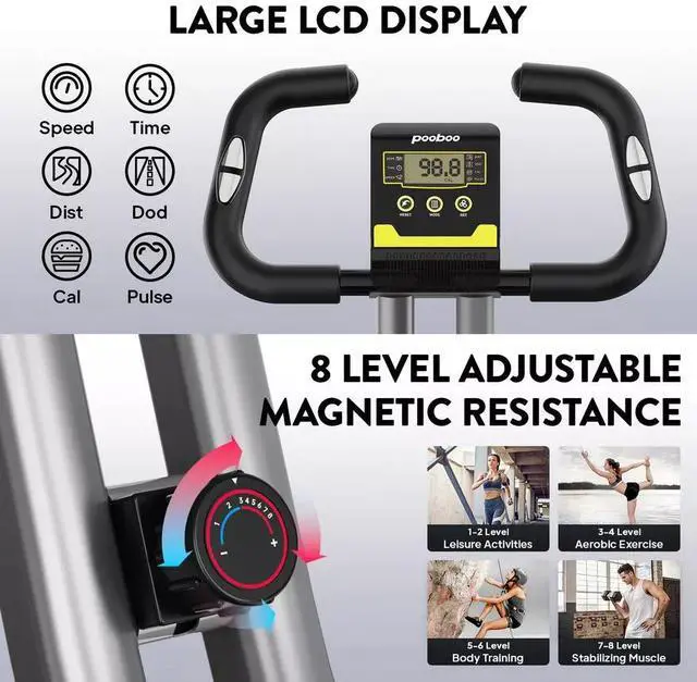 Alt view image 5 of 7 - Indoor Exercise Bike Stationary Bike Cycling Bicycle Cardio Fitness Workout Bike