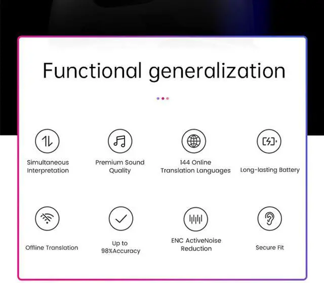 Alt view image 6 of 7 - Bluetooth Translator Earbuds 144 Languages Real Time Online OffLine Translation