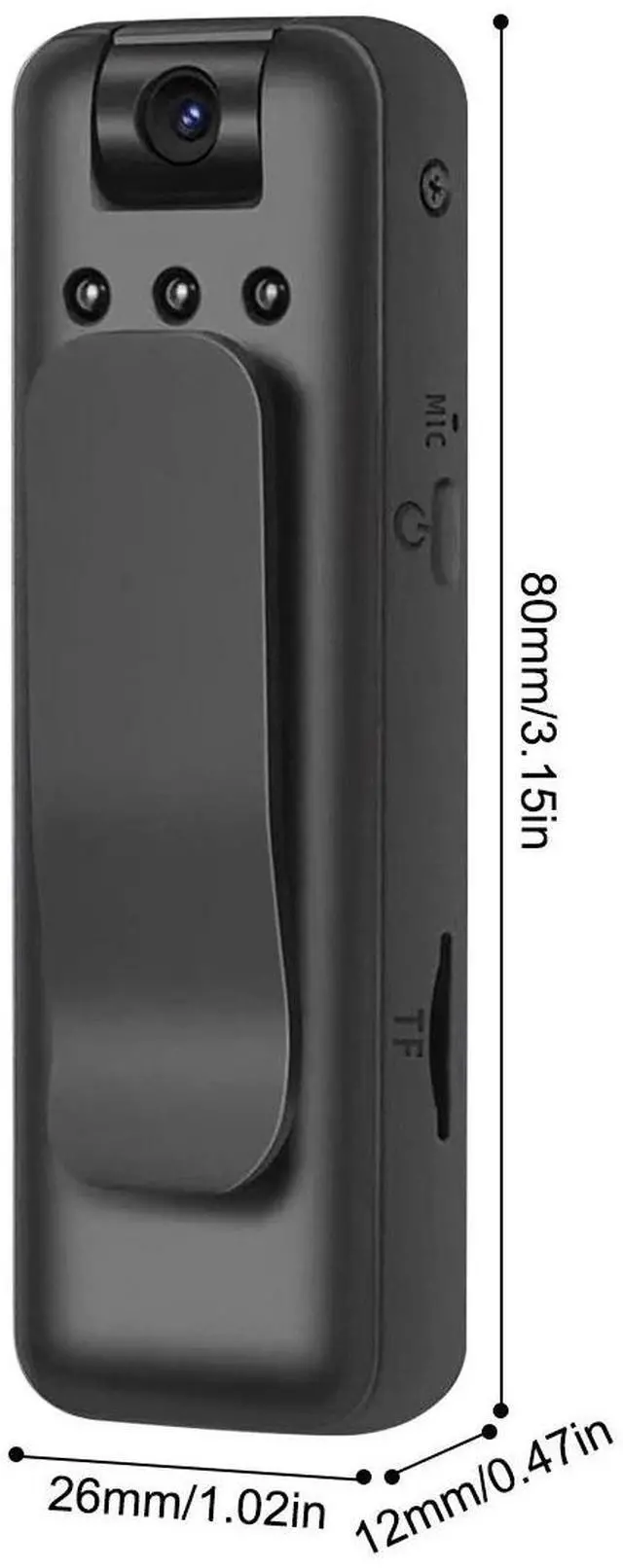 Alt view image 5 of 7 - Mini HD 1080P Clip Camera Video Audio Recorder Infrared Night Vision 180° Rotate
