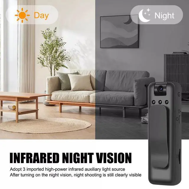 Alt view image 3 of 7 - Mini HD 1080P Clip Camera Video Audio Recorder Infrared Night Vision 180° Rotate