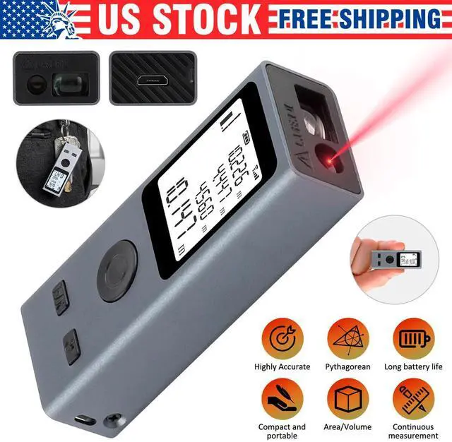 Main image of Electronic Laser Rangefinder Protractor Digital Inclinometer Angle Measure 40M