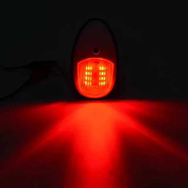 Alt view image 3 of 7 - 1 Pair Red & Green 8LED Navigation Lights Marine Bow Light Lamp for Boat Pontoon