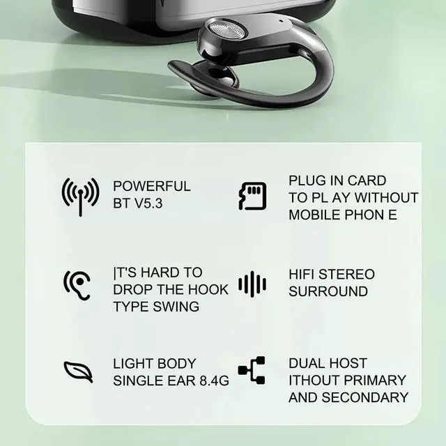 Alt view image 4 of 7 - TWS Bluetooth 5.3 Earbuds MP3 In-ear Headset Wireless Sport Headphones Earphones