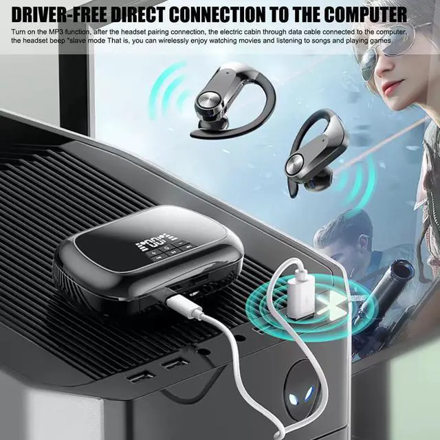Alt view image 6 of 7 - TWS Bluetooth 5.3 Earbuds MP3 In-ear Headset Wireless Sport Headphones Earphones