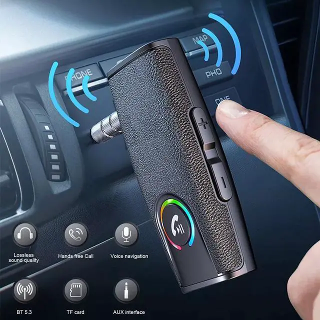 Alt view image 5 of 7 - Bluetooth Audio Music Receiver Transmitter Wireless 3.5mm AUX Home Car Adapter