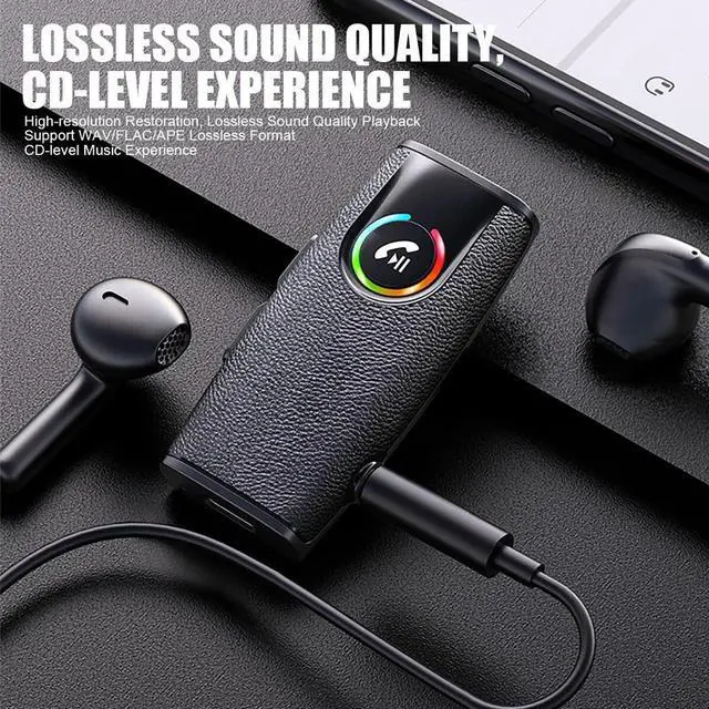 Alt view image 2 of 7 - Bluetooth Audio Music Receiver Transmitter Wireless 3.5mm AUX Home Car Adapter