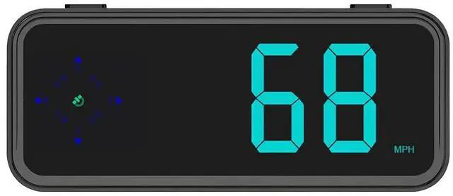 Alt view image 2 of 7 - Mini Speedometer GPS Car HUD Head Up Display LED Digital MPH/KMH Universal 2024