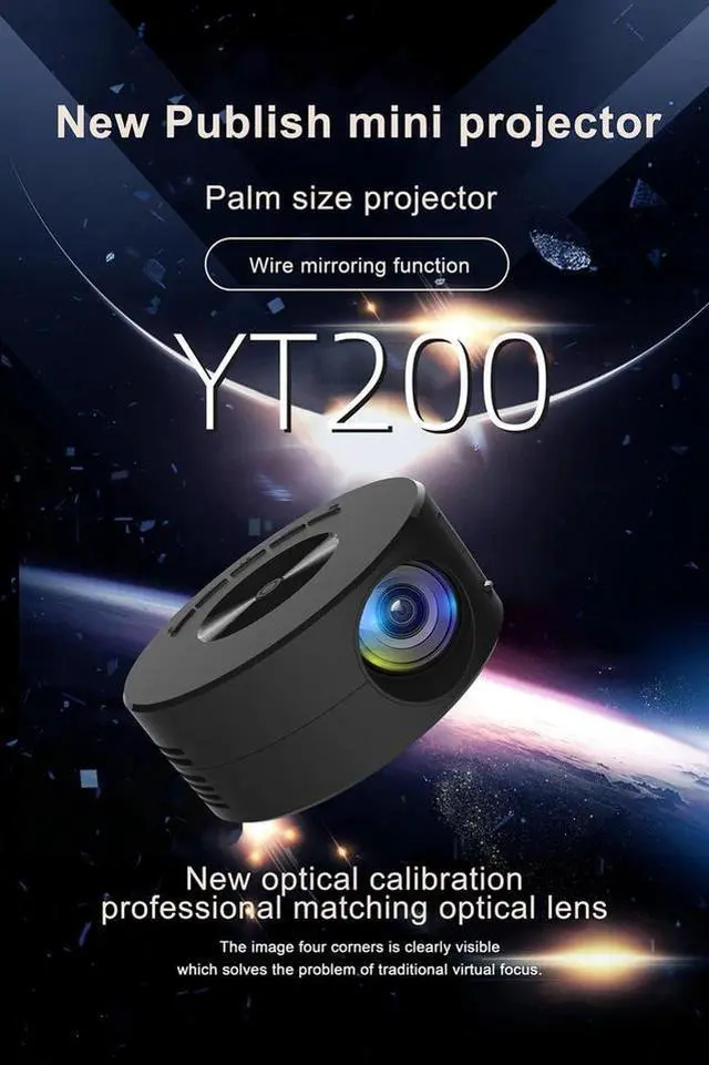 Alt view image 2 of 7 - Mini Projector LED 1080P HD Home Cinema Portable Home Movie Projector
