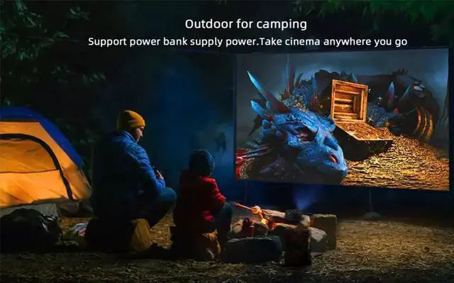 Alt view image 3 of 7 - Mini Projector LED 1080P HD Home Cinema Portable Home Movie Projector