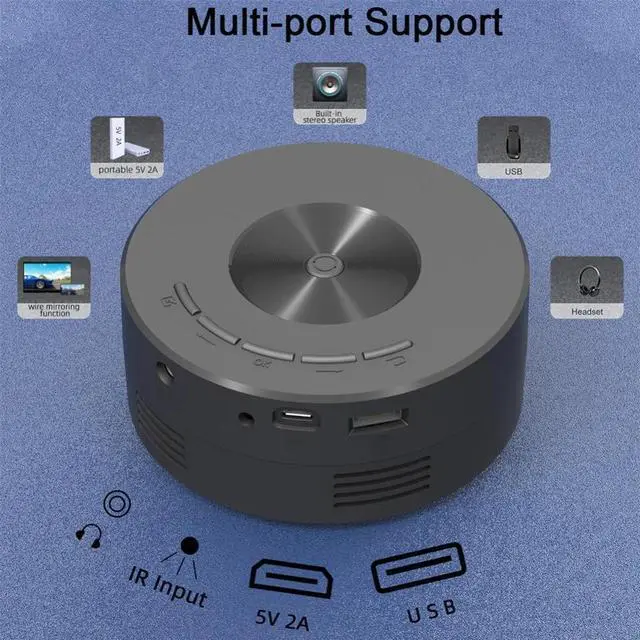 Alt view image 5 of 7 - Mini Projector LED 1080P HD Home Cinema Portable Home Movie Projector