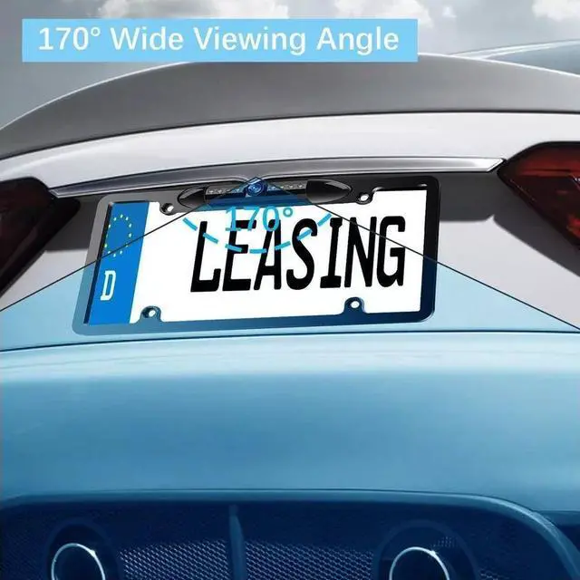 Alt view image 3 of 7 - US License Plate Metal Frame Rear View Backup Camera CMOS HD LED Night Vision