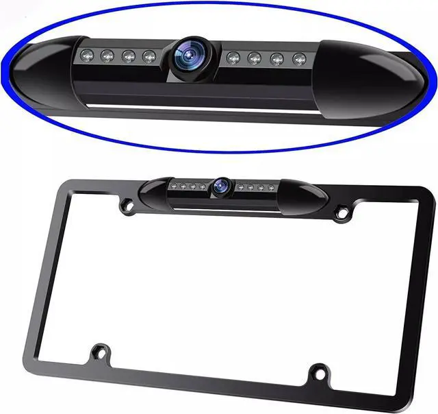 Main image of US License Plate Metal Frame Rear View Backup Camera CMOS HD LED Night Vision