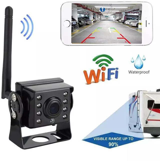 Alt view image 2 of 7 - Wireless WiFi Car Truck RV Trailer Rear View Backup Camera 720P For iOS Android