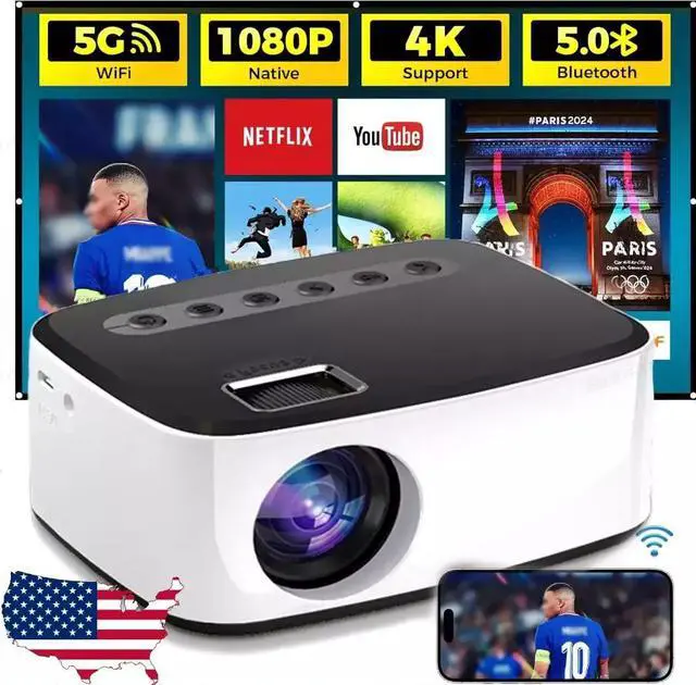 Main image of Mini Projector Portable LCD 1080P HD Home Cinema Phone Projection