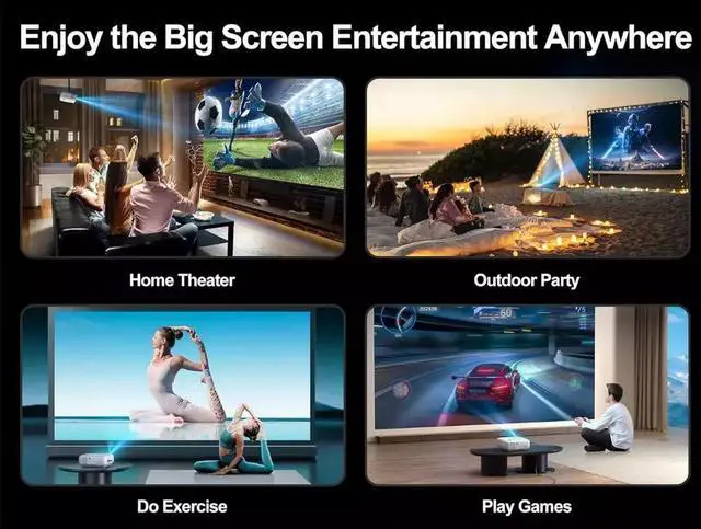 Alt view image 2 of 7 - Mini Projector Portable LCD 1080P HD Home Cinema Phone Projection