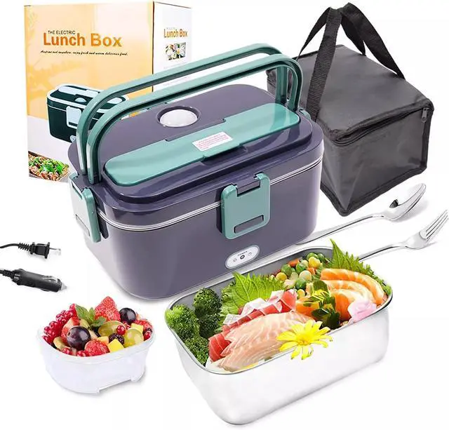 Main image of Electric Lunch Box Food Heater 2 in 1 Portable Heated Lunch Box for Car Truck