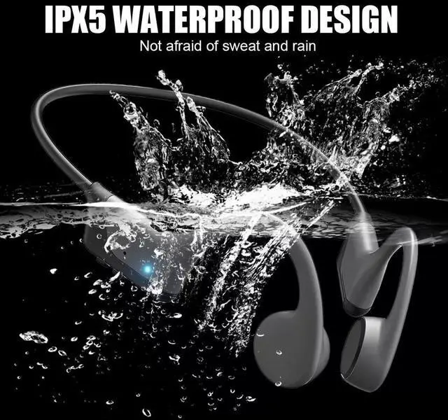 Alt view image 6 of 7 - Bone Conduction Bluetooth V5.3 Headphones Open-Ear Wireless Ear-hook Headsets