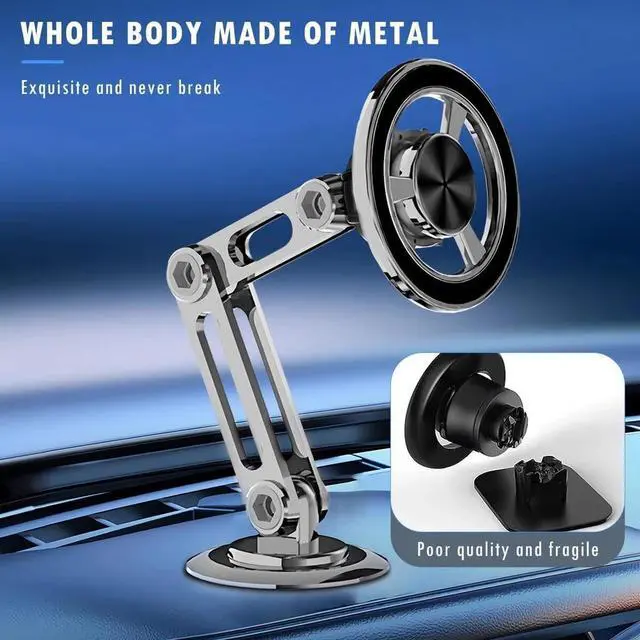 Alt view image 5 of 7 - Universal 360° Pro Magnetic Car Phone Holder Mount Strong Magnet Suction Stand