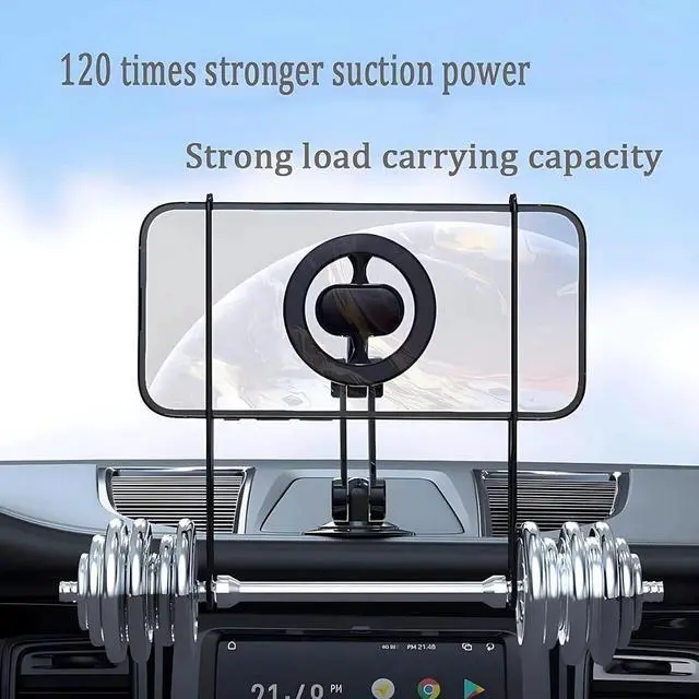 Alt view image 2 of 7 - Universal 360° Pro Magnetic Car Phone Holder Mount Strong Magnet Suction Stand