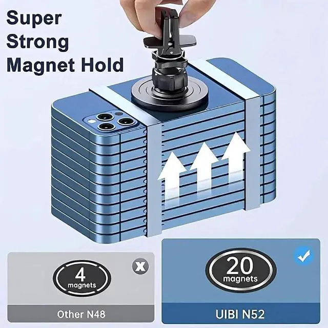 Alt view image 3 of 7 - Universal 360° Pro Magnetic Car Phone Holder Mount Strong Magnet Suction Stand