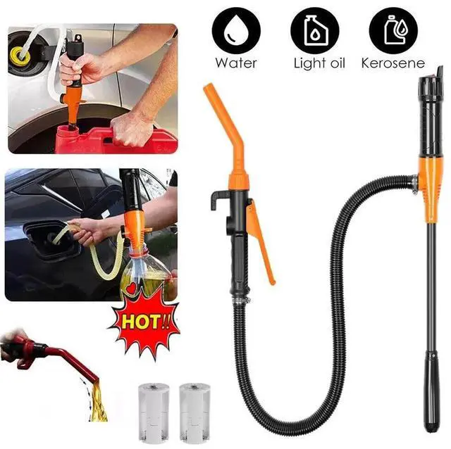 Alt view image 7 of 7 - Portable Powered Battery Liquid Transfer Pump 2.4 GPM for Gasoline Diesel Fuel